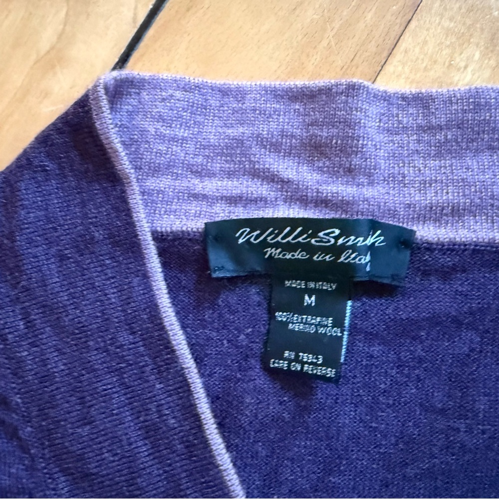 Willi Smith Lavender and Plum Cardigan
